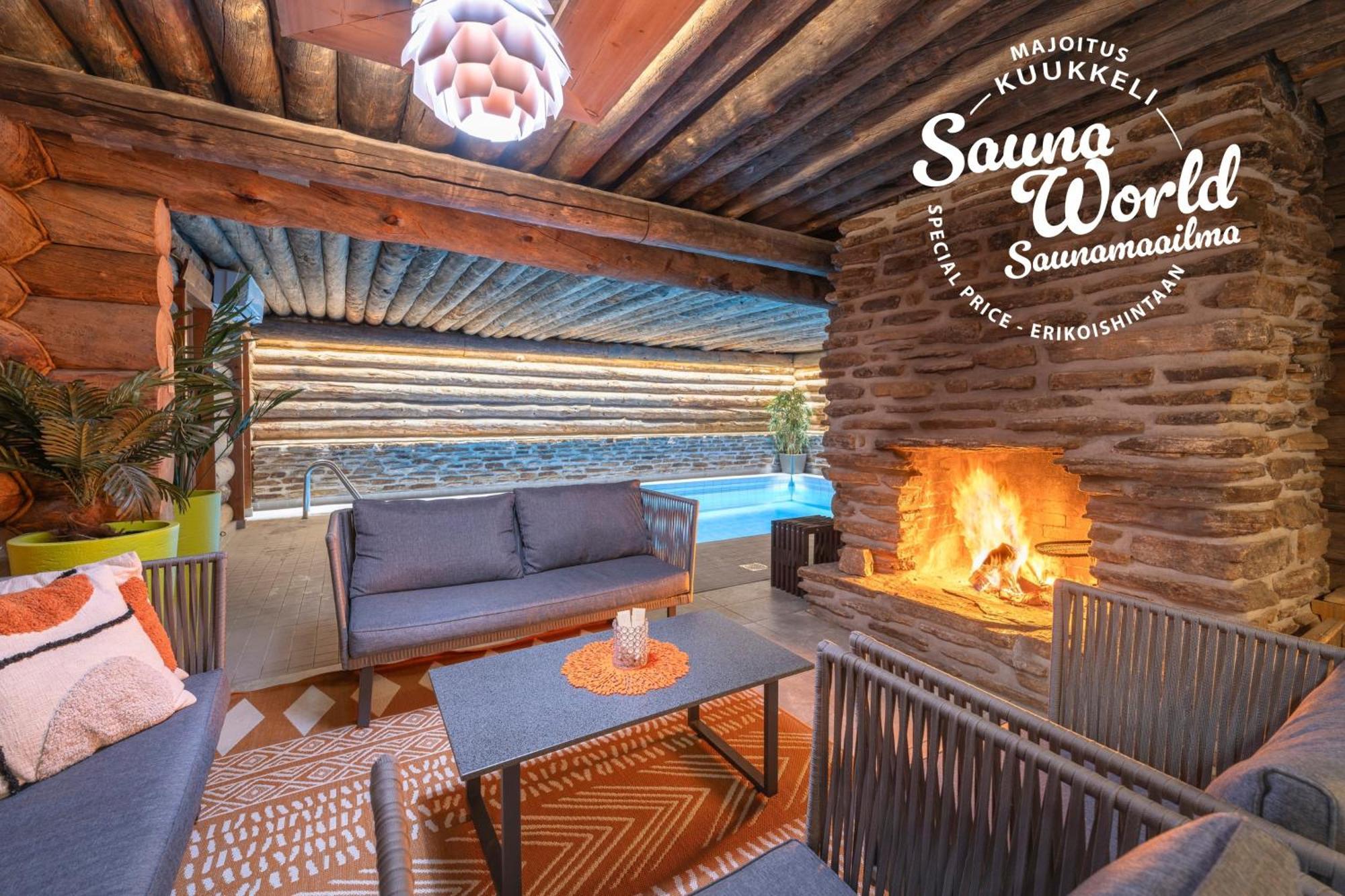 Kuukkeli Log Houses Aurora Cabin - Jaspis 萨利色尔卡 外观 照片