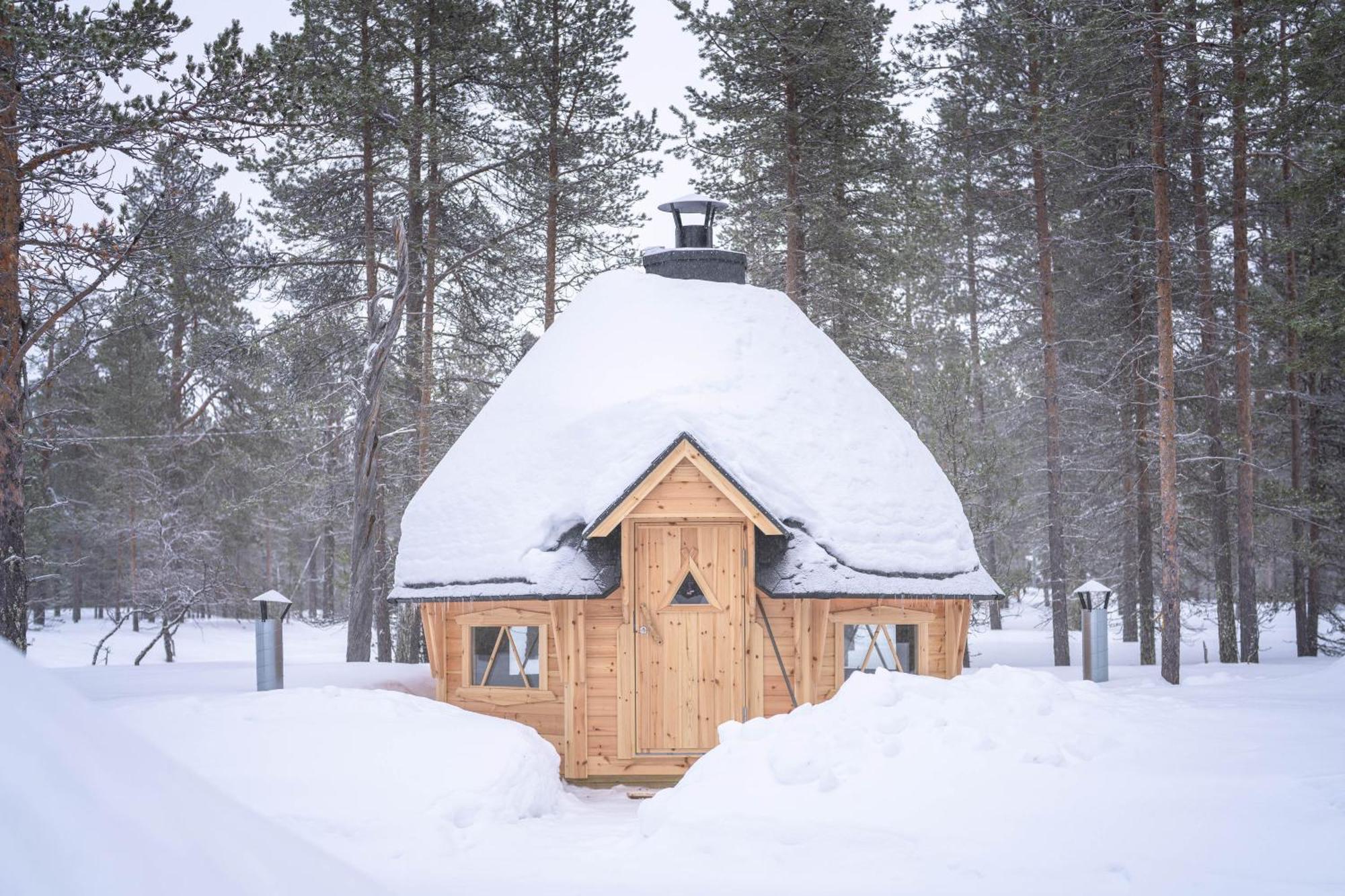 Kuukkeli Log Houses Aurora Cabin - Jaspis 萨利色尔卡 外观 照片